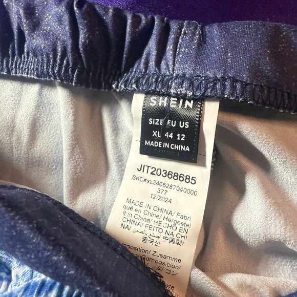 NWOT πShein 2 Printed Denim Western Studded Design Elastic Waistline Leggings - Picture 11 of 13